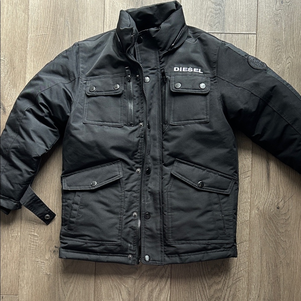 Diesel Boy's Black Military Jacket